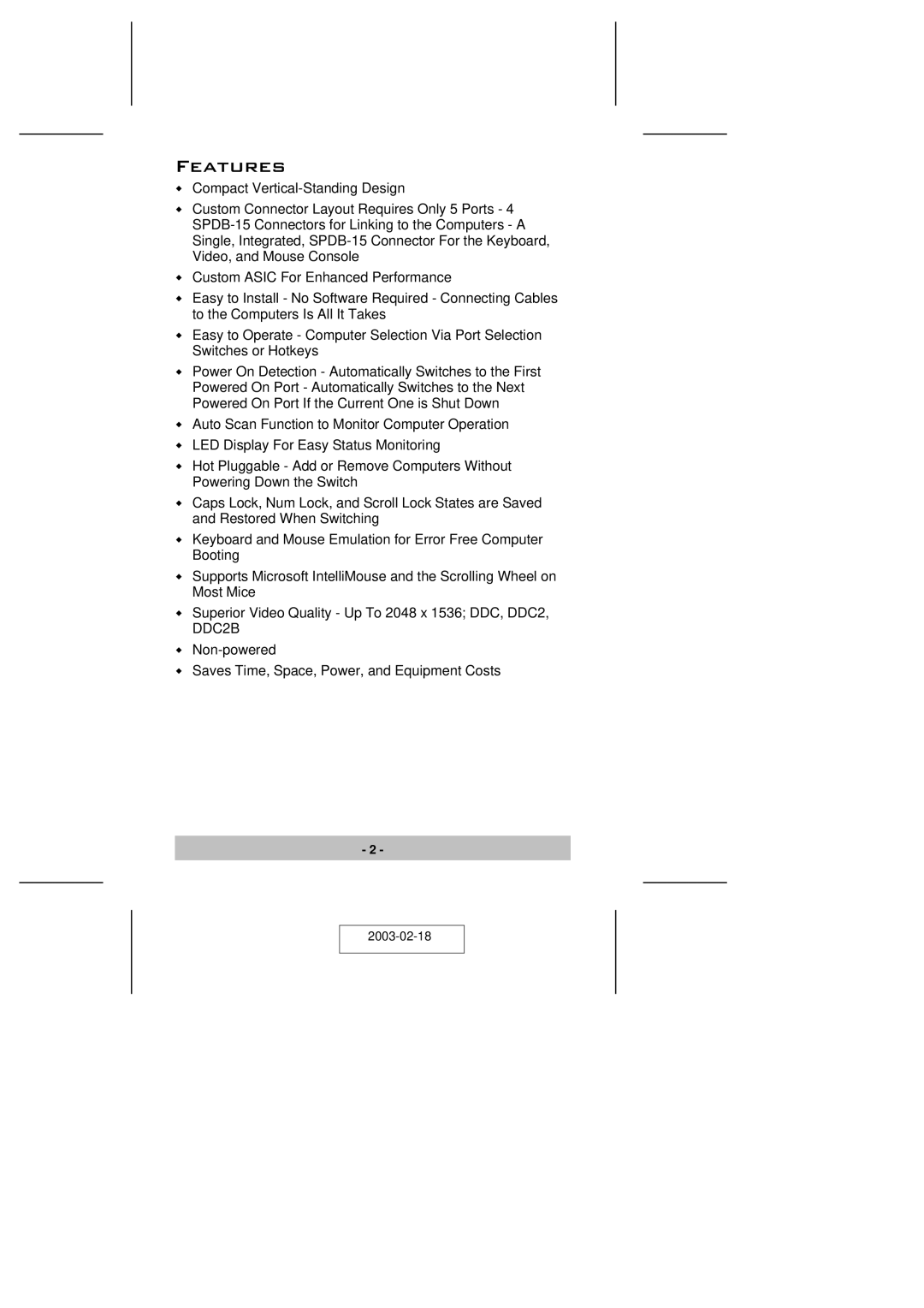 ATEN Technology CS-74A user manual Features 