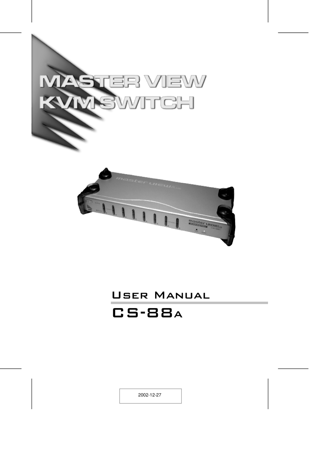 ATEN Technology CS-88A user manual 