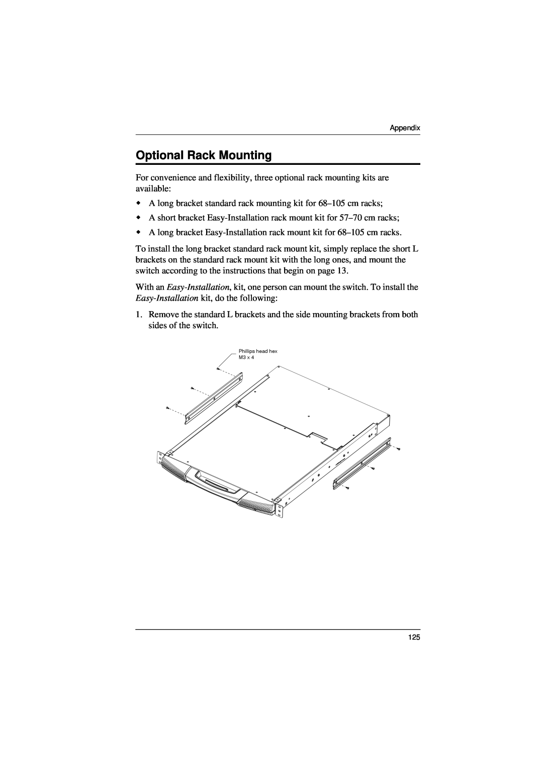 ATEN Technology KL9116, KL9108 user manual Optional Rack Mounting 