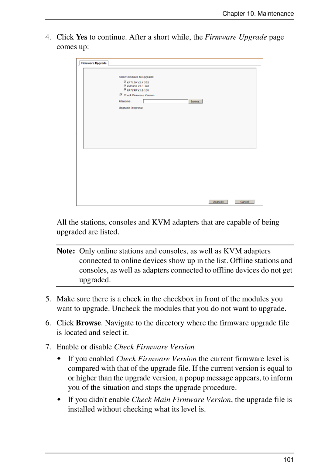 ATEN Technology KM0932, KM0532, KM0032 user manual Enable or disable Check Firmware Version 