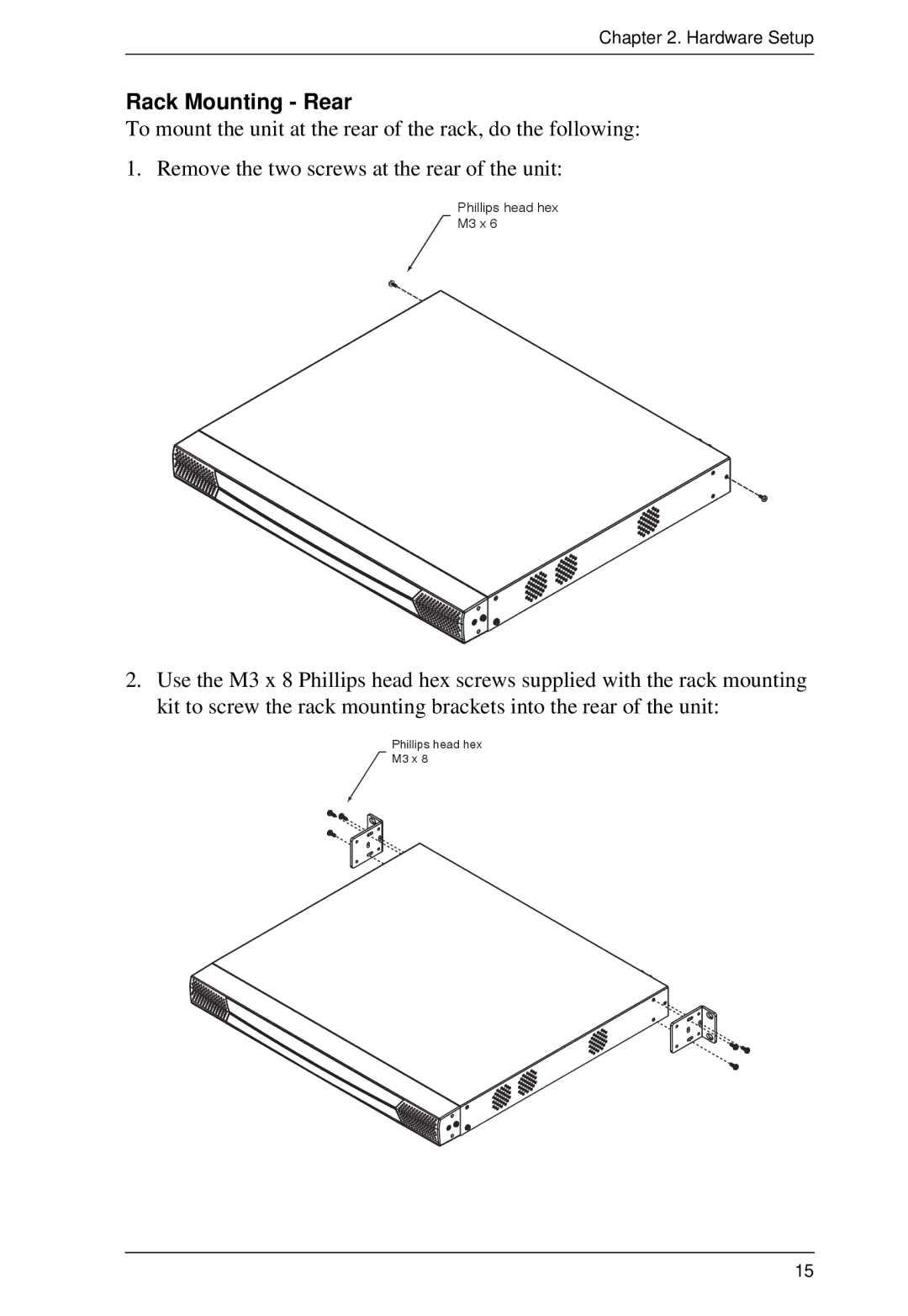 ATEN Technology KM0532, KM0032, KM0932 user manual Rack Mounting Rear 