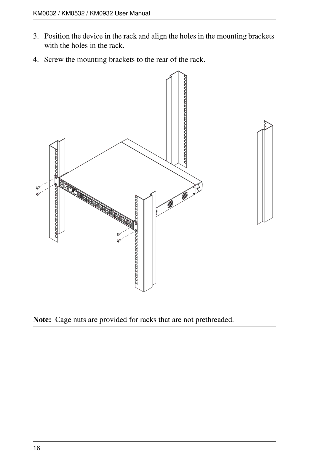 ATEN Technology KM0032, KM0532, KM0932 user manual 