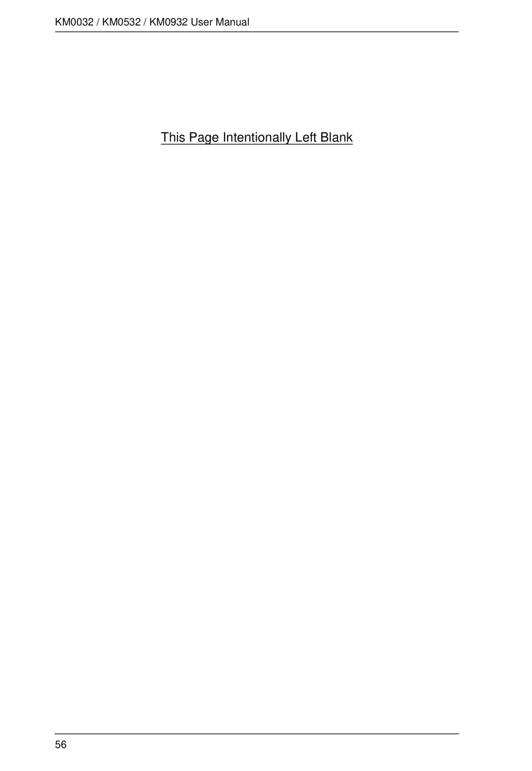 ATEN Technology KM0932, KM0532, KM0032 user manual This Page Intentionally Left Blank 