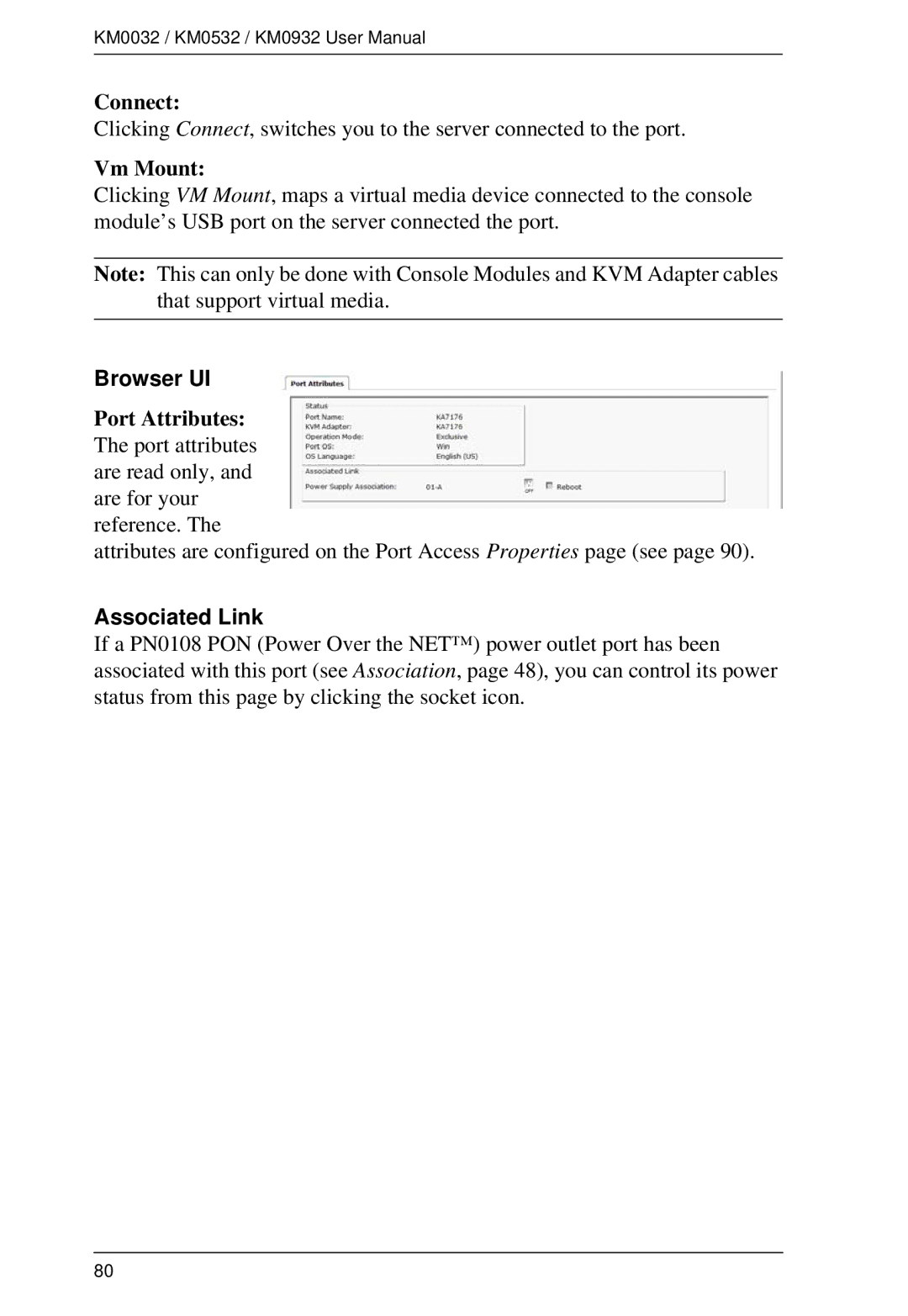 ATEN Technology KM0932, KM0532, KM0032 user manual Vm Mount, Associated Link 