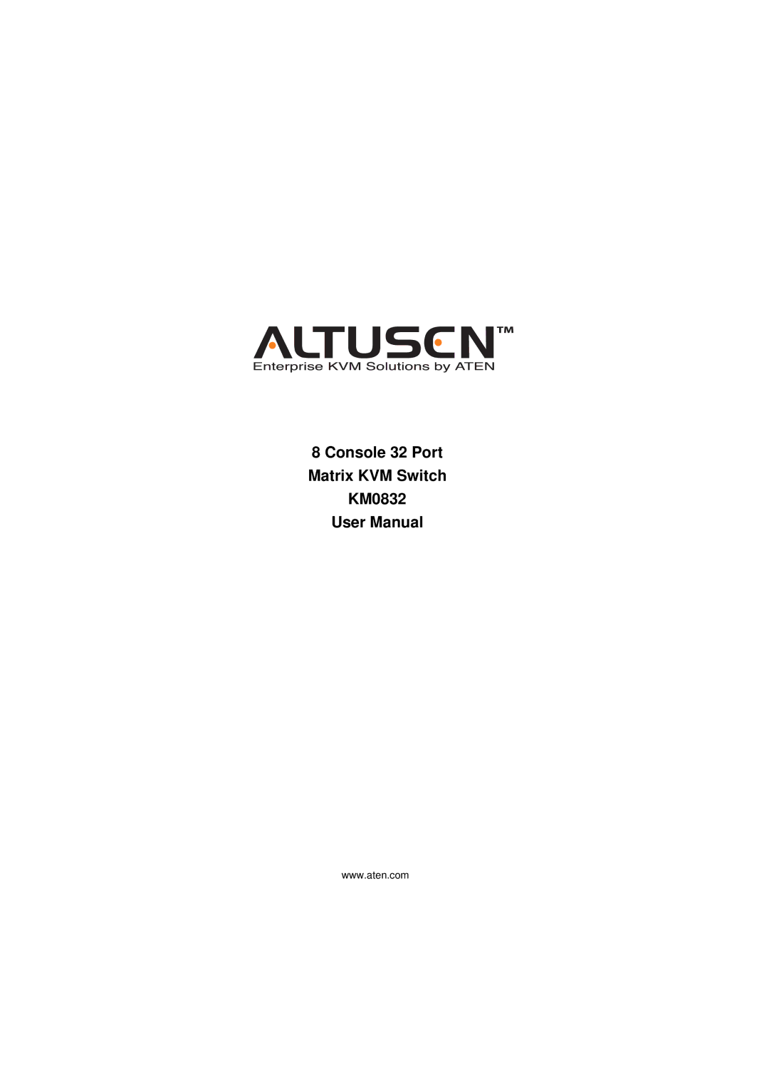 ATEN Technology user manual Console 32 Port Matrix KVM Switch KM0832 