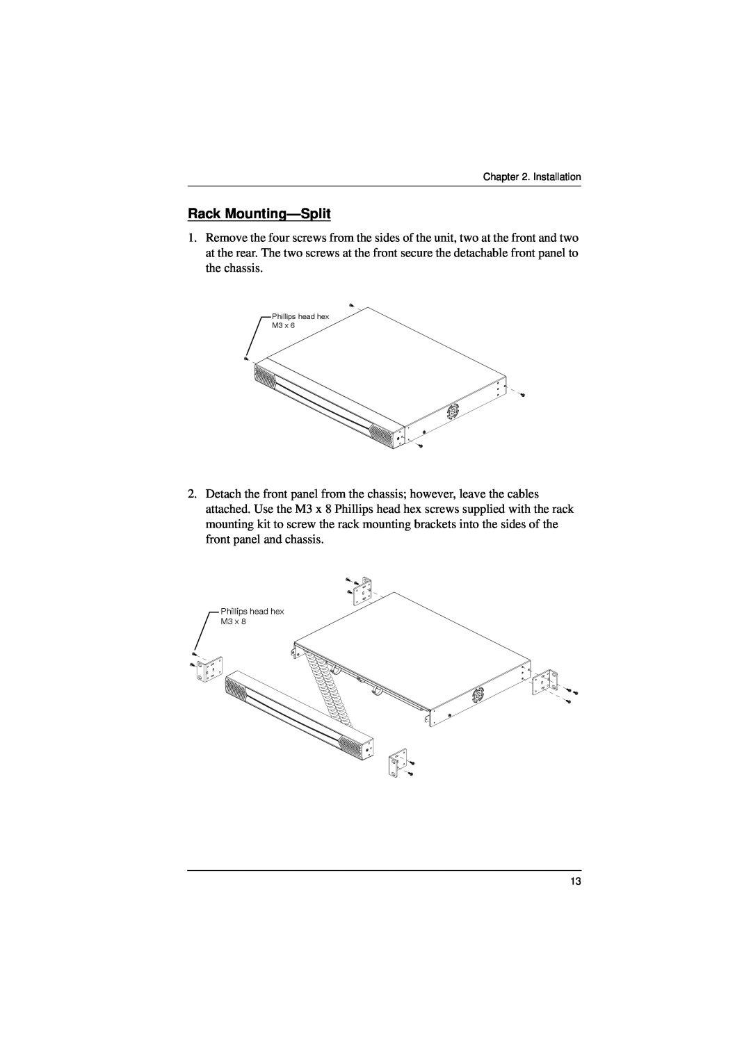ATEN Technology KM0832 user manual Rack Mounting-Split, Installation 