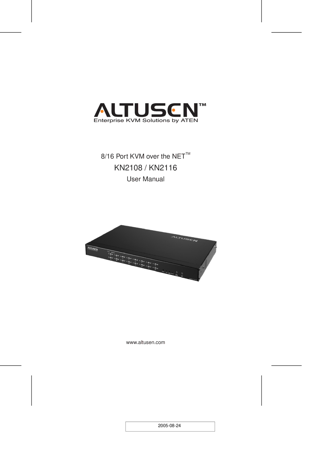 ATEN Technology user manual KN2108 / KN2116 