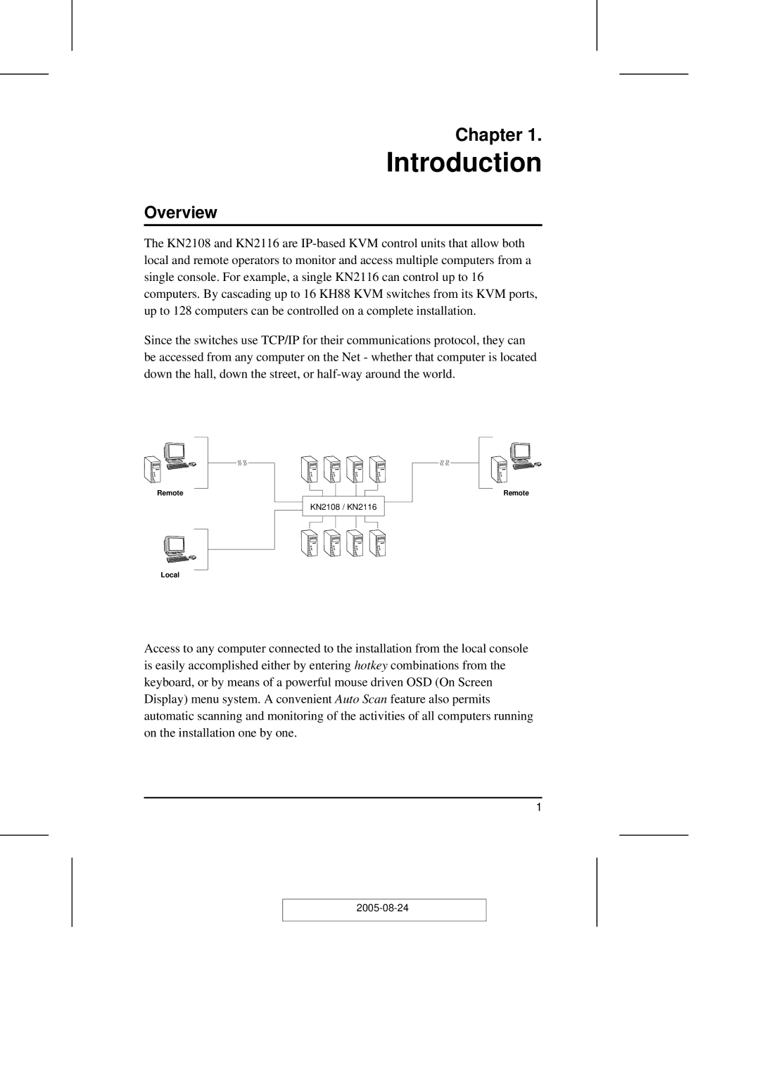 ATEN Technology KN2108 user manual Introduction, Overview 