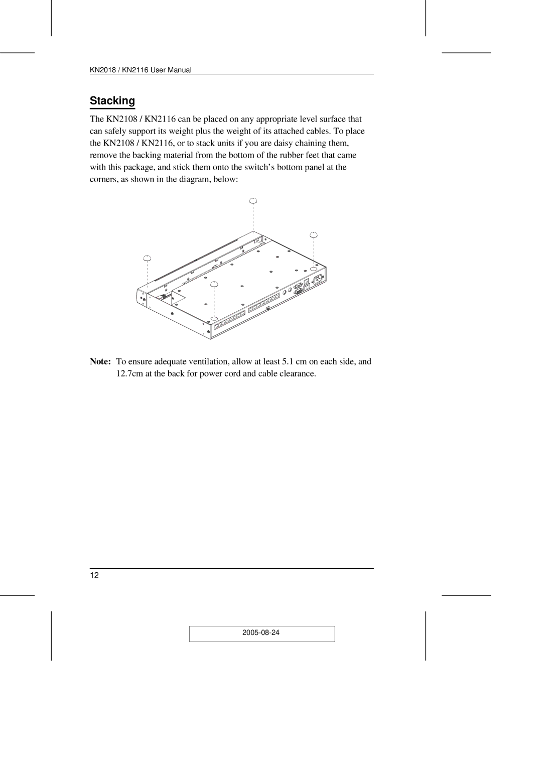 ATEN Technology KN2108 user manual Stacking 