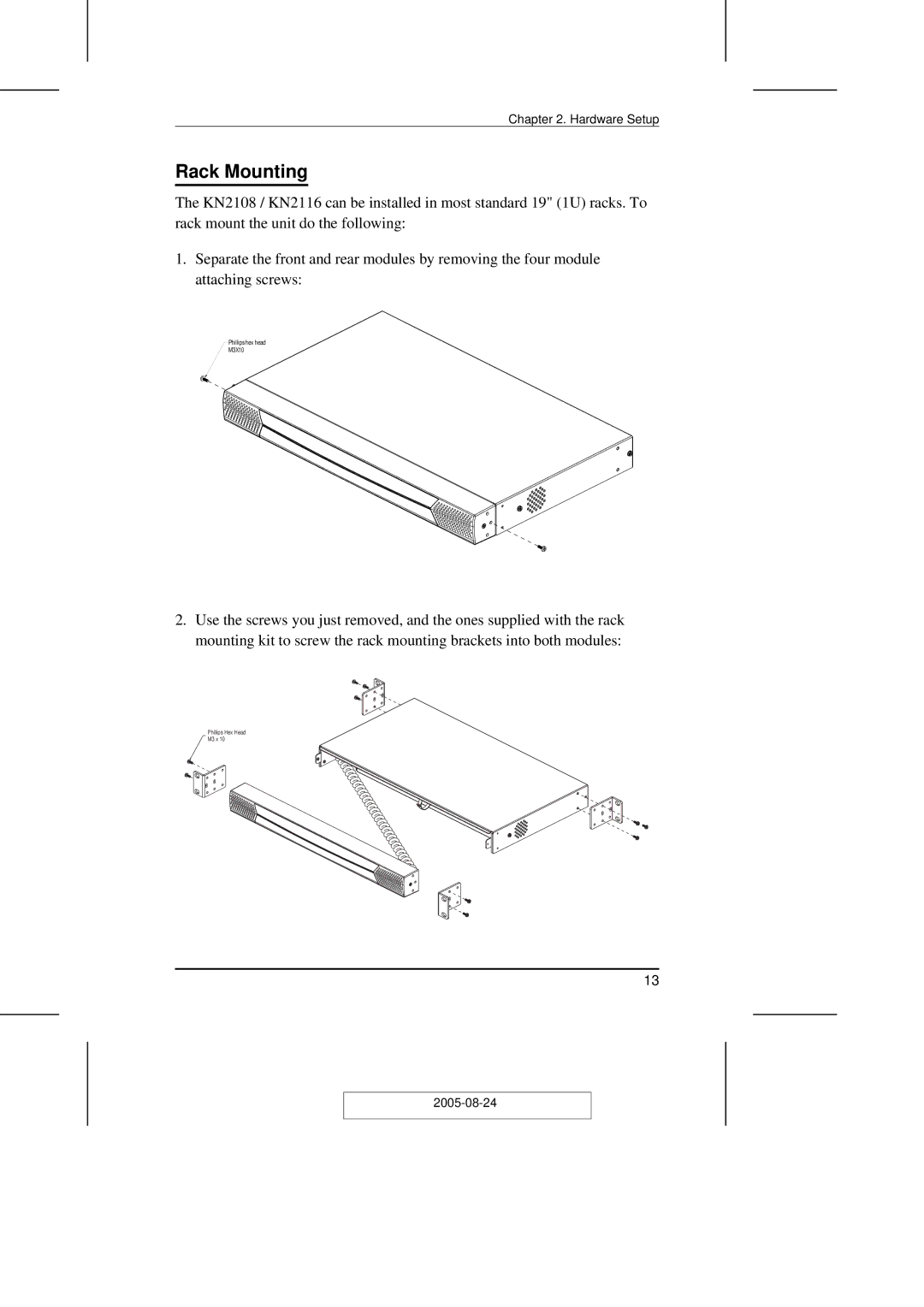 ATEN Technology KN2108 user manual Hardware Setup 