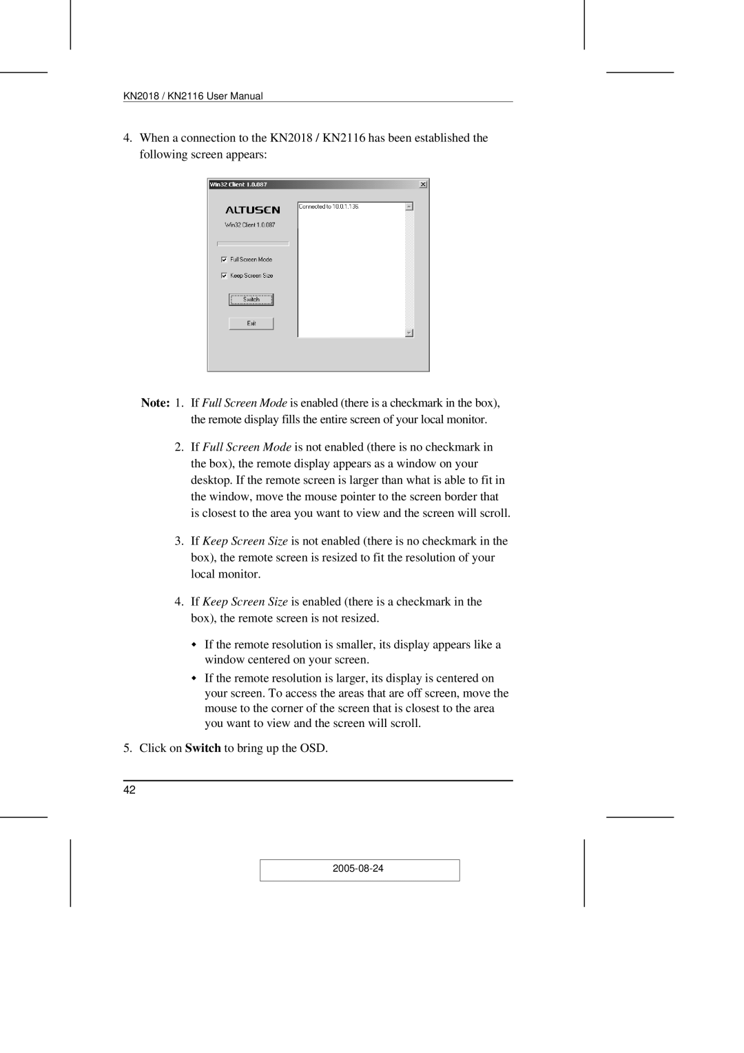 ATEN Technology KN2108 user manual 2005-08-24 