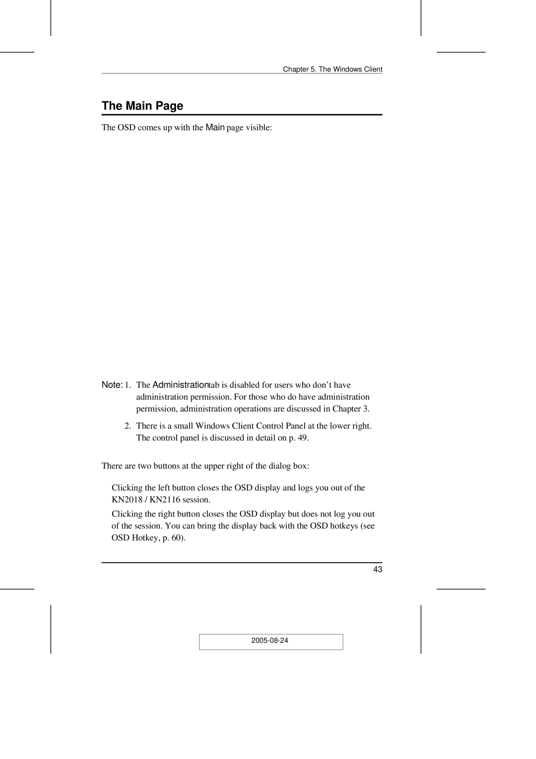 ATEN Technology KN2108 user manual Main 