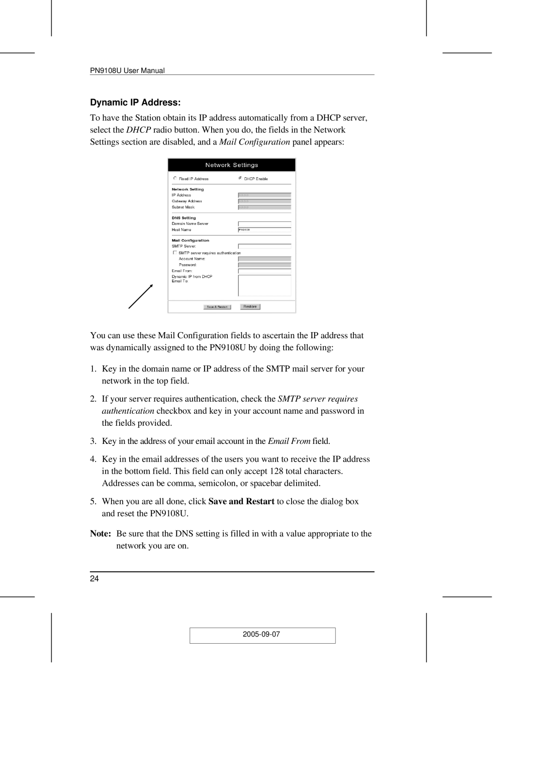 ATEN Technology PN9108U user manual Dynamic IP Address 