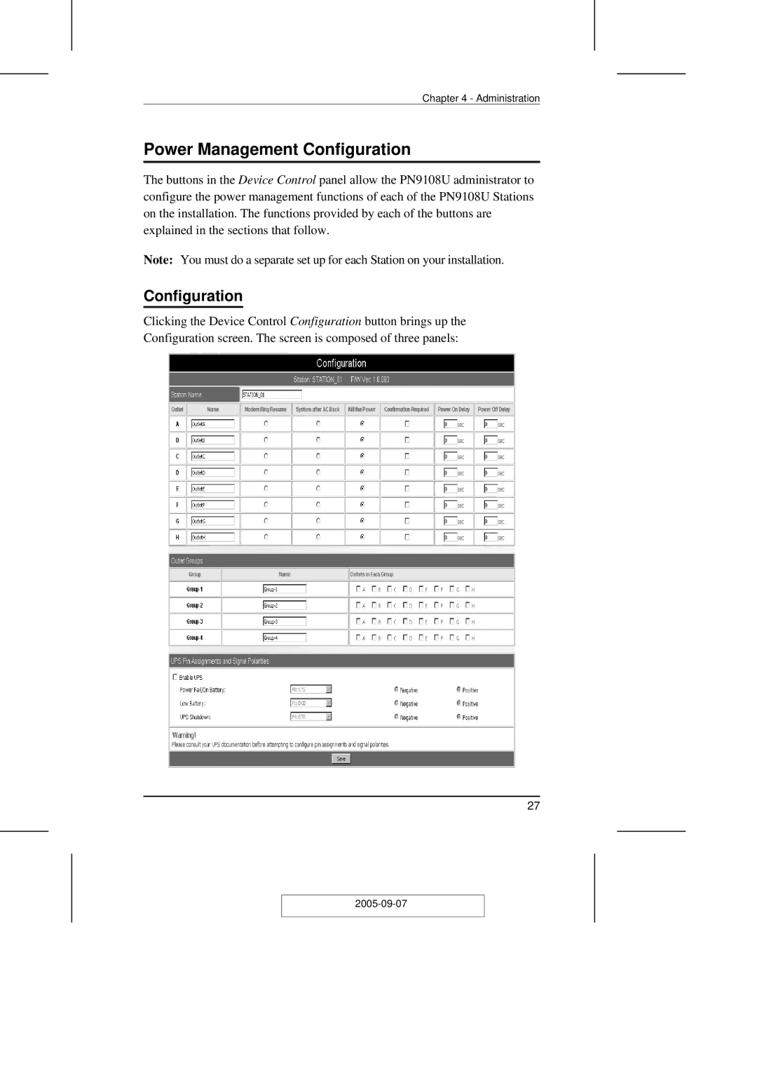 ATEN Technology PN9108U user manual Power Management Configuration 