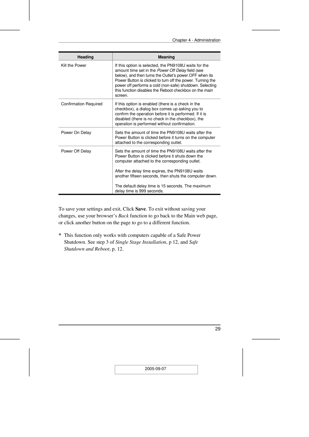 ATEN Technology PN9108U user manual This function disables the Reboot checkbox on the main 