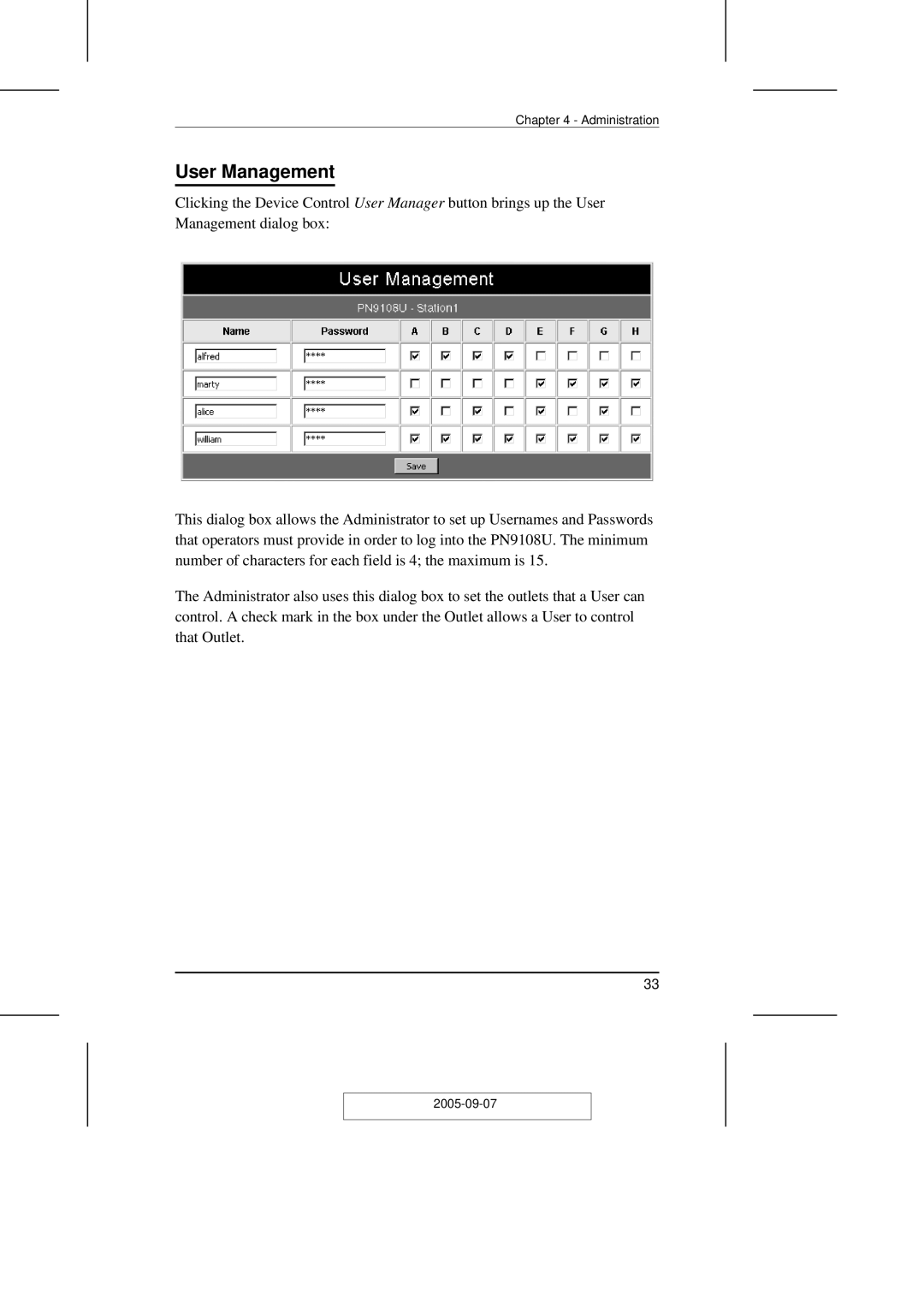 ATEN Technology PN9108U user manual User Management 