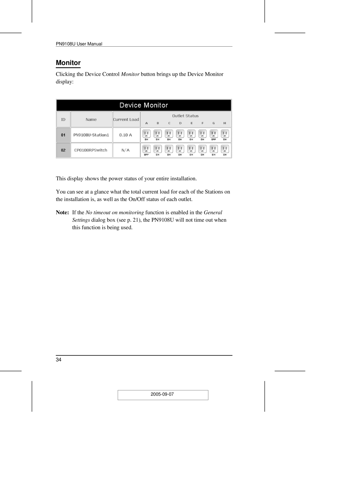 ATEN Technology PN9108U user manual Monitor 