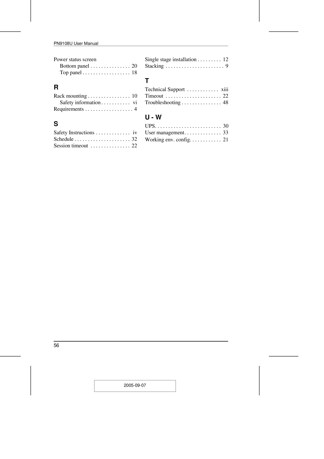 ATEN Technology PN9108U user manual 2005-09-07 