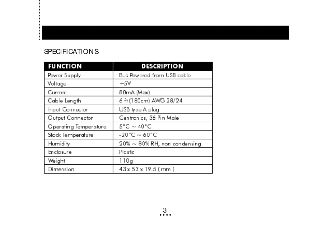 ATEN Technology UC-1284 user manual Specifications 