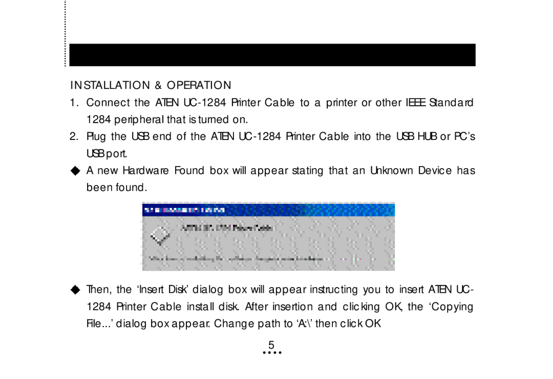 ATEN Technology UC-1284 user manual Installation & Operation 