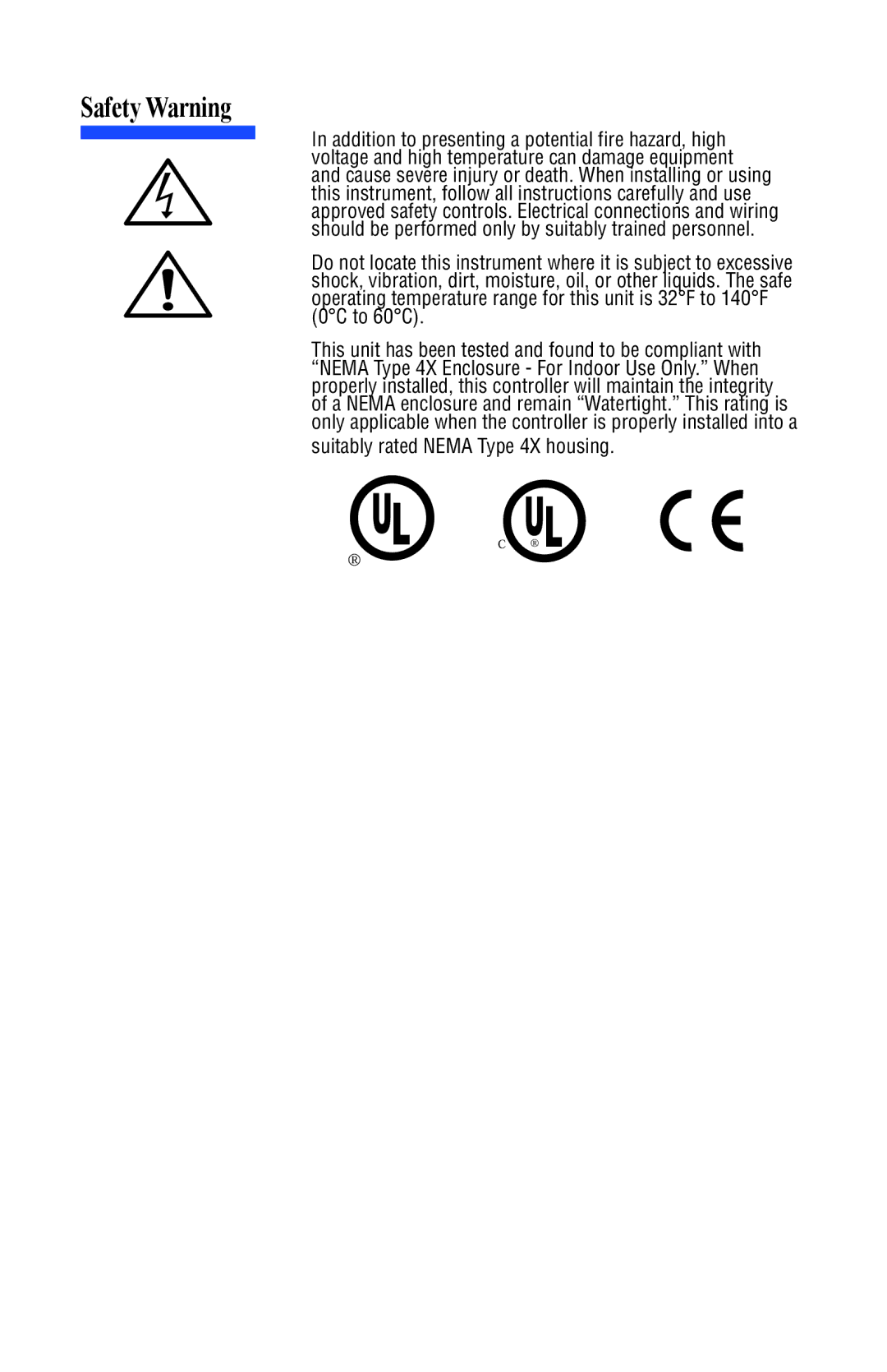 Athena Technologies 16C instruction manual Safety Warning 