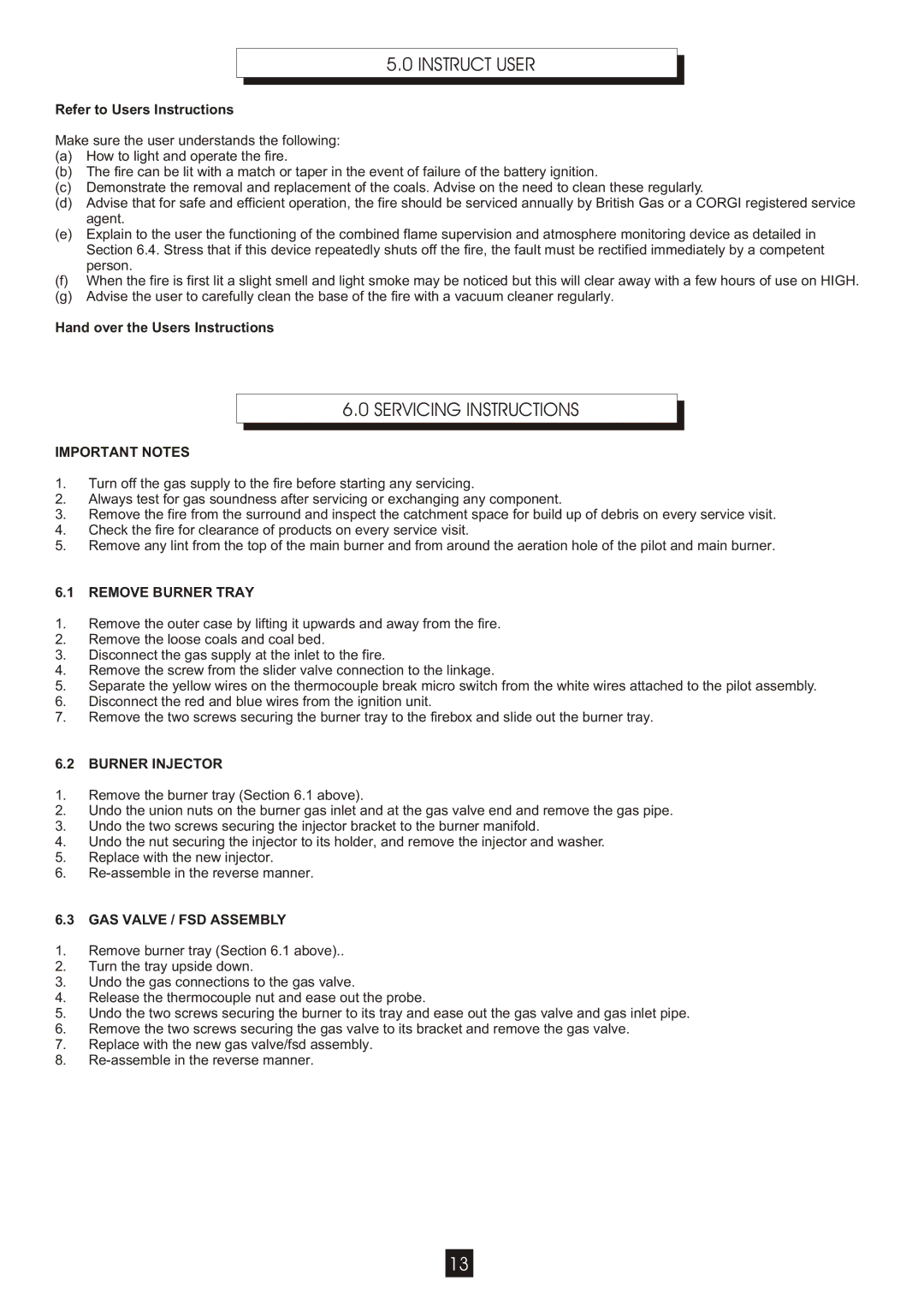 Athena Technologies A88028 manual Instruct User, Servicing Instructions 