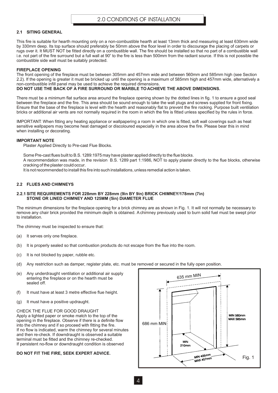 Athena Technologies A88028 manual Conditions of Installation 