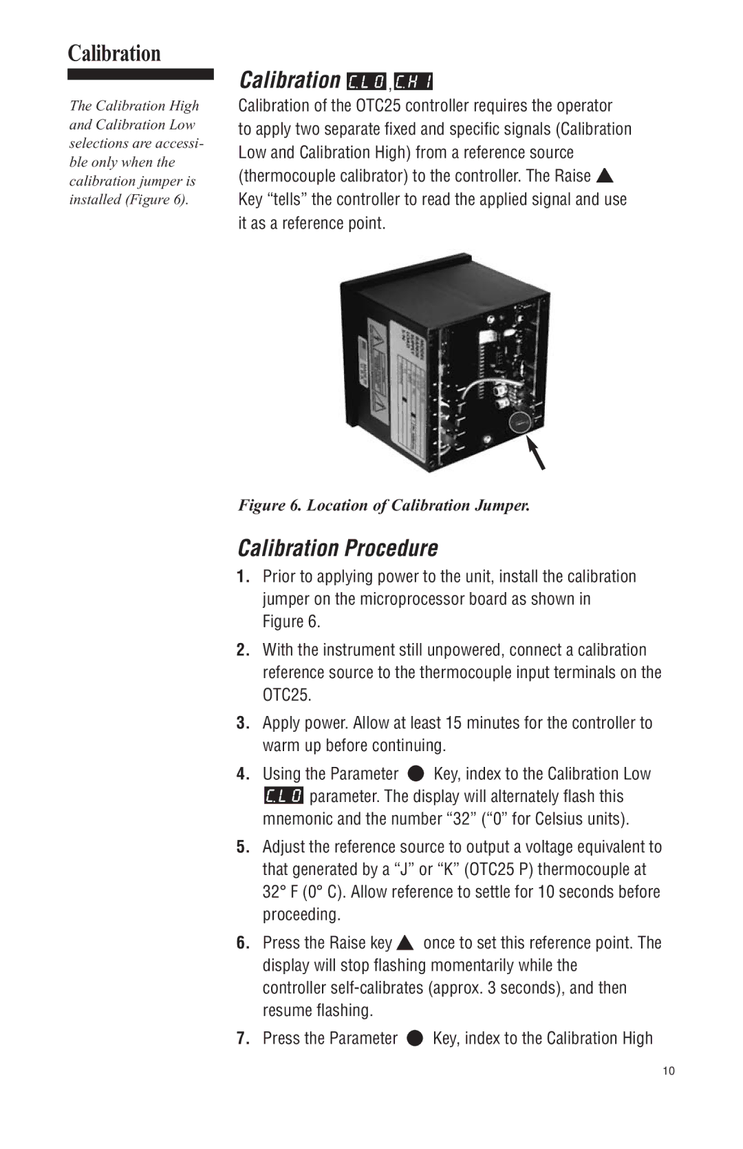 Athena Technologies L, OTC25 N instruction manual Calibration Procedure 