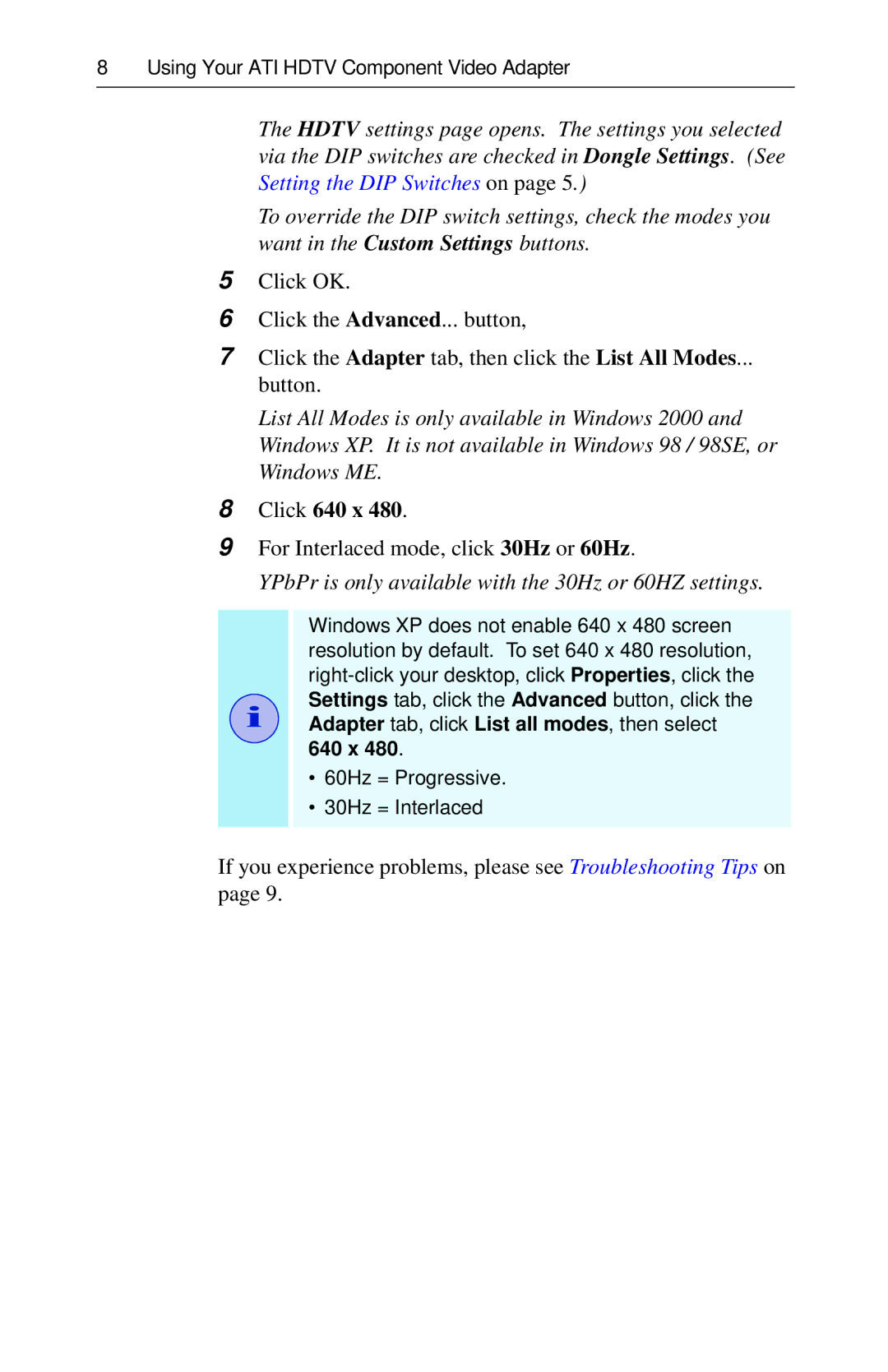 ATI Technologies 117-70104-30 specifications Click 640 x 