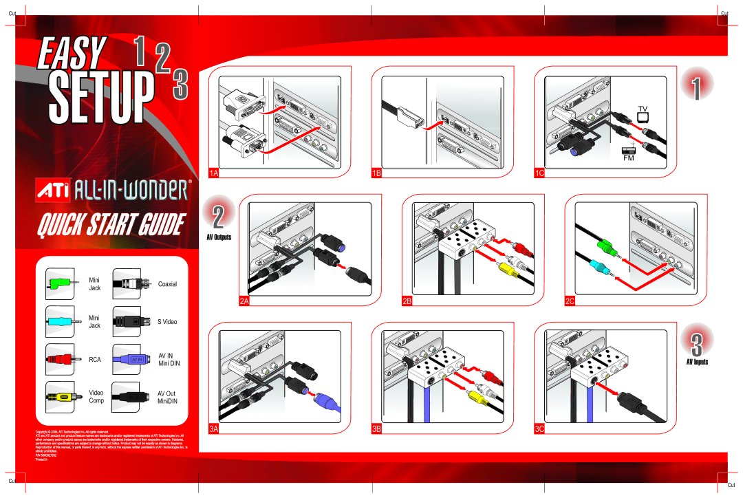 ATI Technologies 5000027202 quick start Setup, Quick Start Guide, AV Inputs 