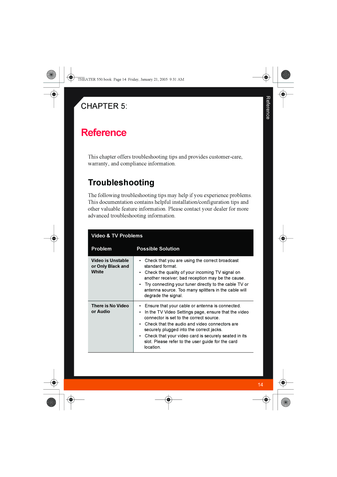 ATI Technologies 550 manual Reference, Troubleshooting 