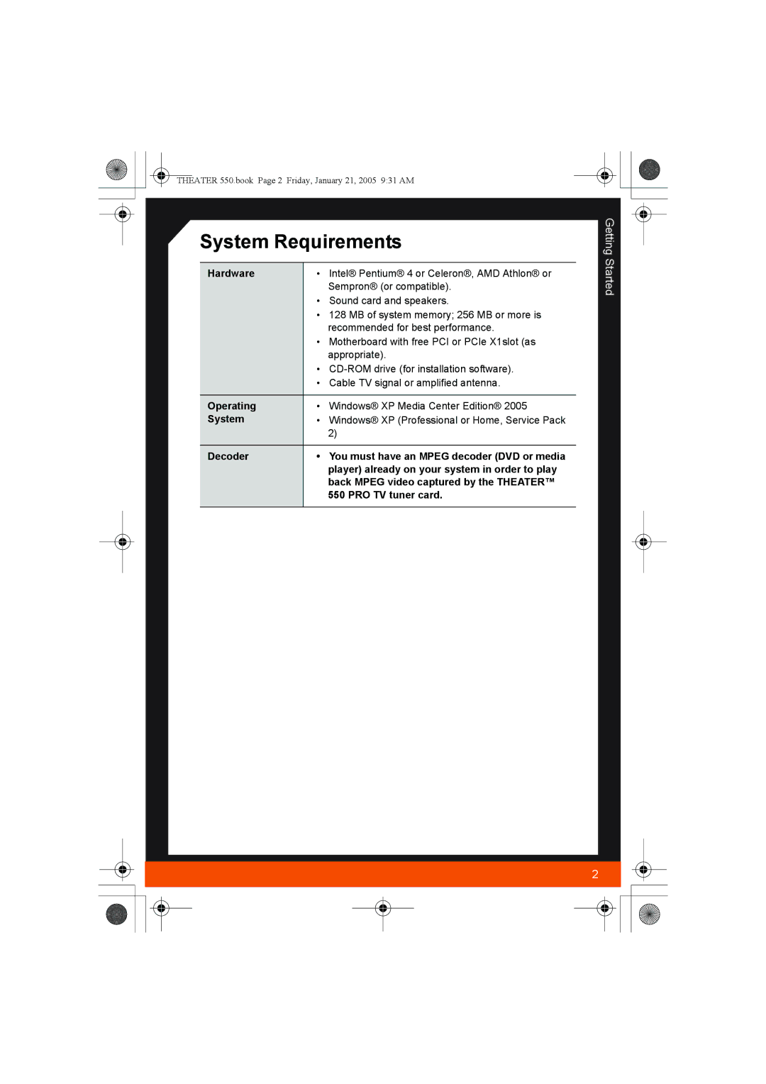 ATI Technologies 550 manual System Requirements, Hardware, Operating 