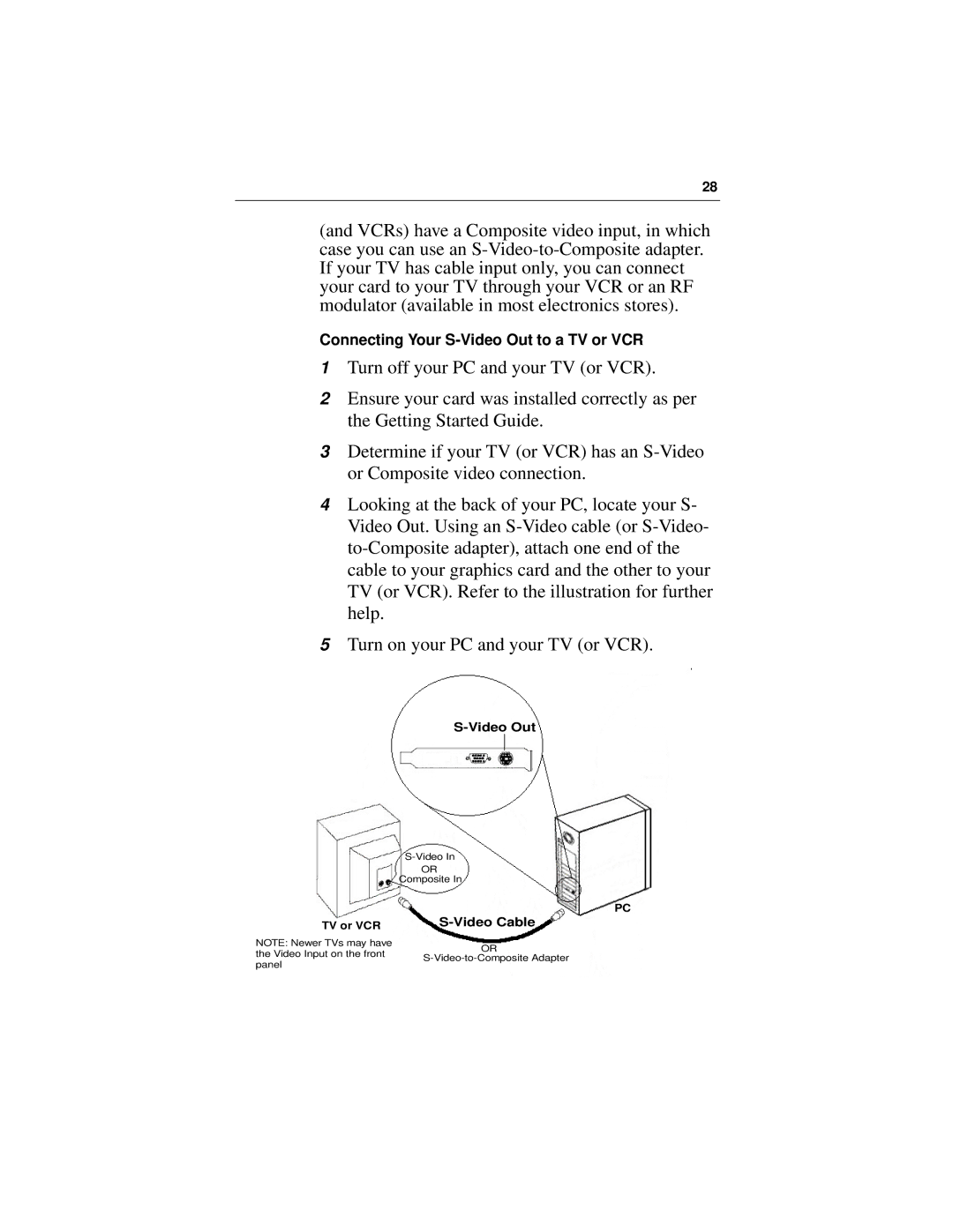 ATI Technologies 7200 specifications Connecting Your S-Video Out to a TV or VCR 