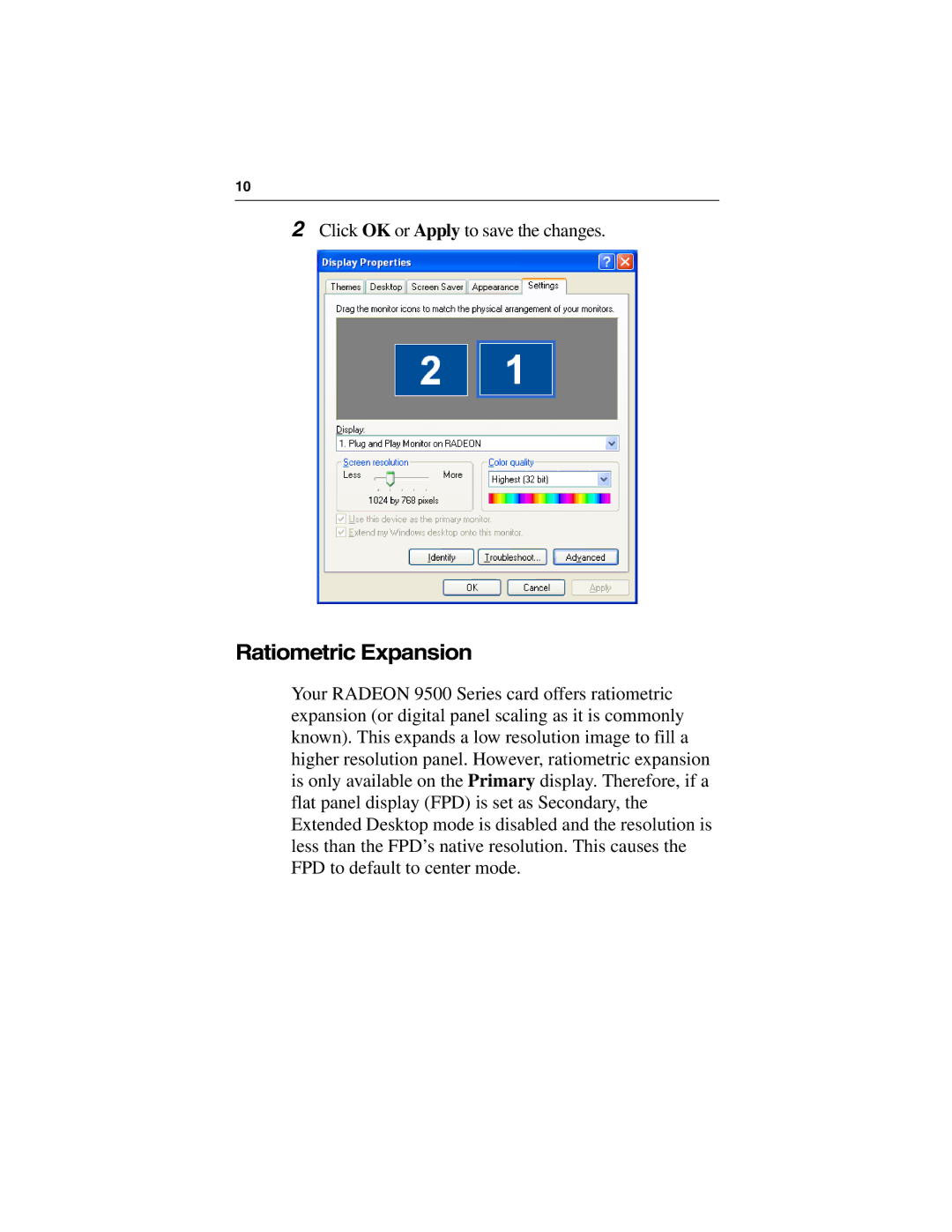 ATI Technologies 9500 SERIES specifications Ratiometric Expansion 