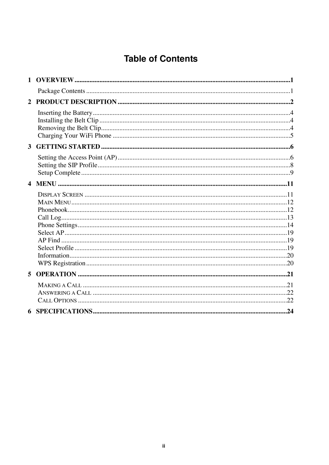 ATI Technologies QA-342, QA-341 user manual Table of Contents 