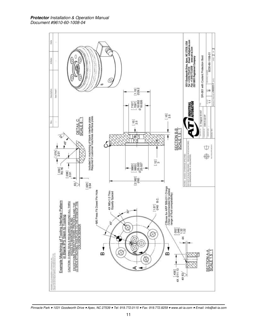 ATI Technologies SR-101, SR-61, SR-131, SR-176, SR-81, SR-221 installation instructions Document #9610-60-1008-04 