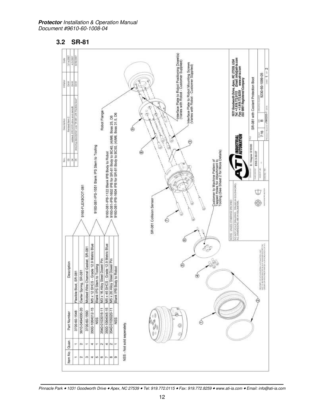 ATI Technologies SR-61, SR-131, SR-176, SR-221, SR-101 installation instructions SR-81 