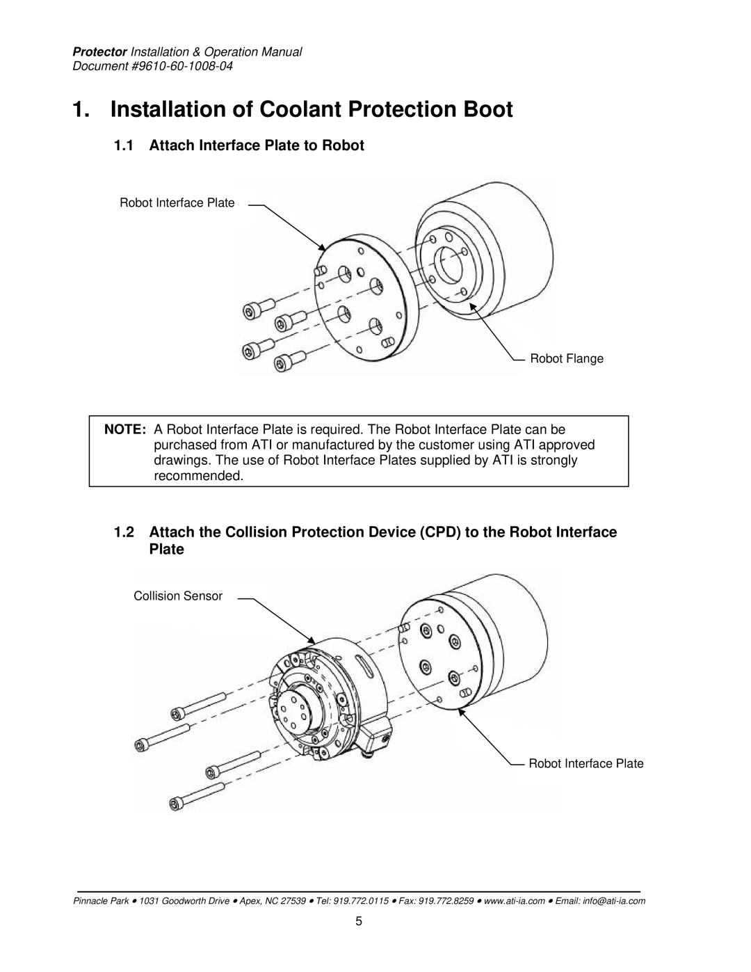 ATI Technologies SR-101, SR-61, SR-131, SR-176, SR-81, SR-221 installation instructions Installation of Coolant Protection Boot 