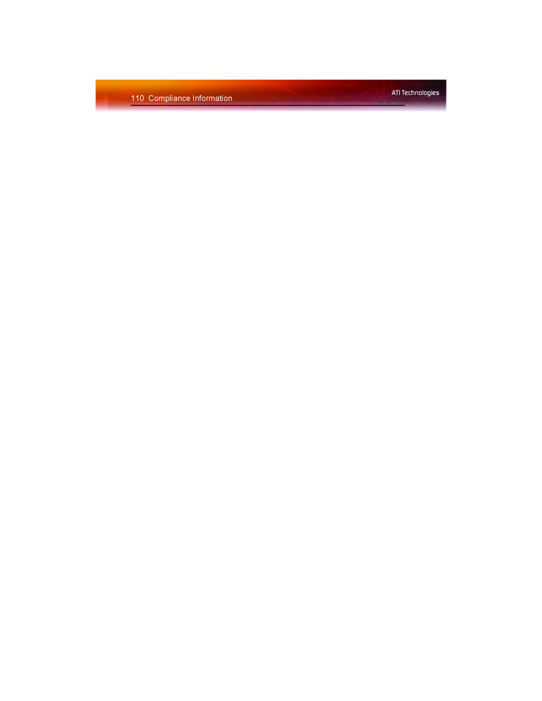 ATI Technologies X1550 SERIES manual Compliance Information 