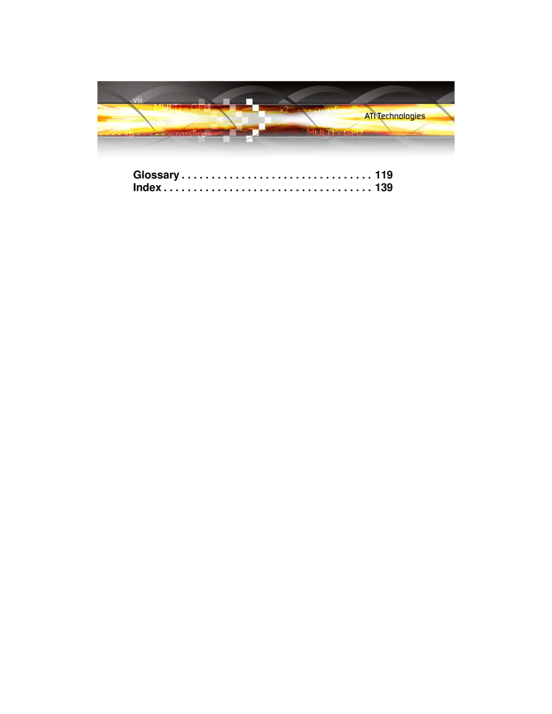 ATI Technologies X1650 manual Glossary Index 