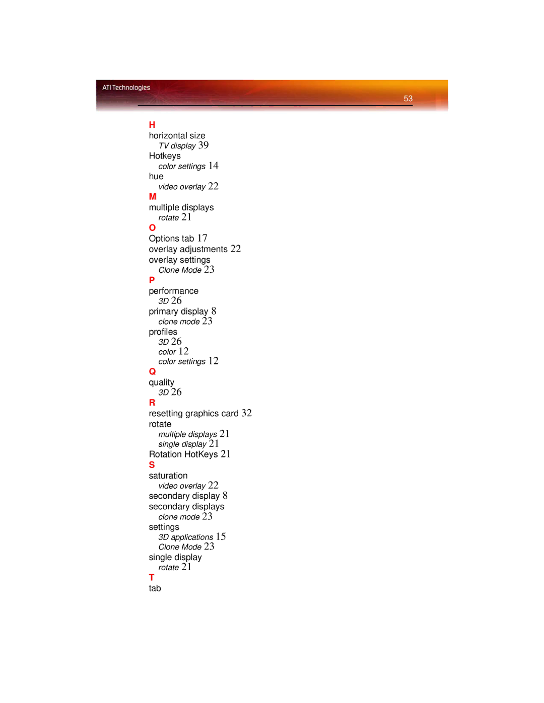 ATI Technologies X600 manual Horizontal size 