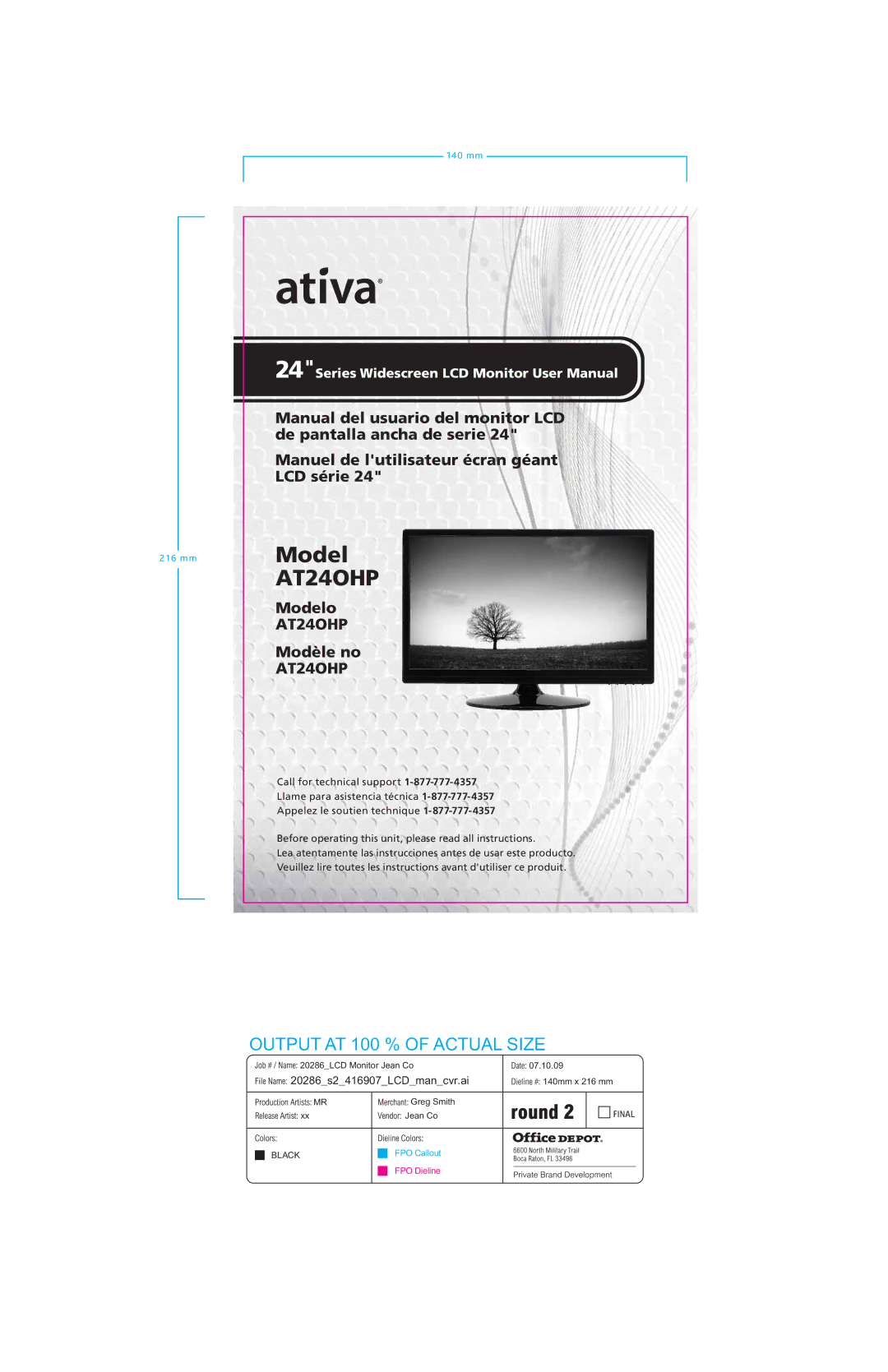 Ativa AT24OHP user manual 