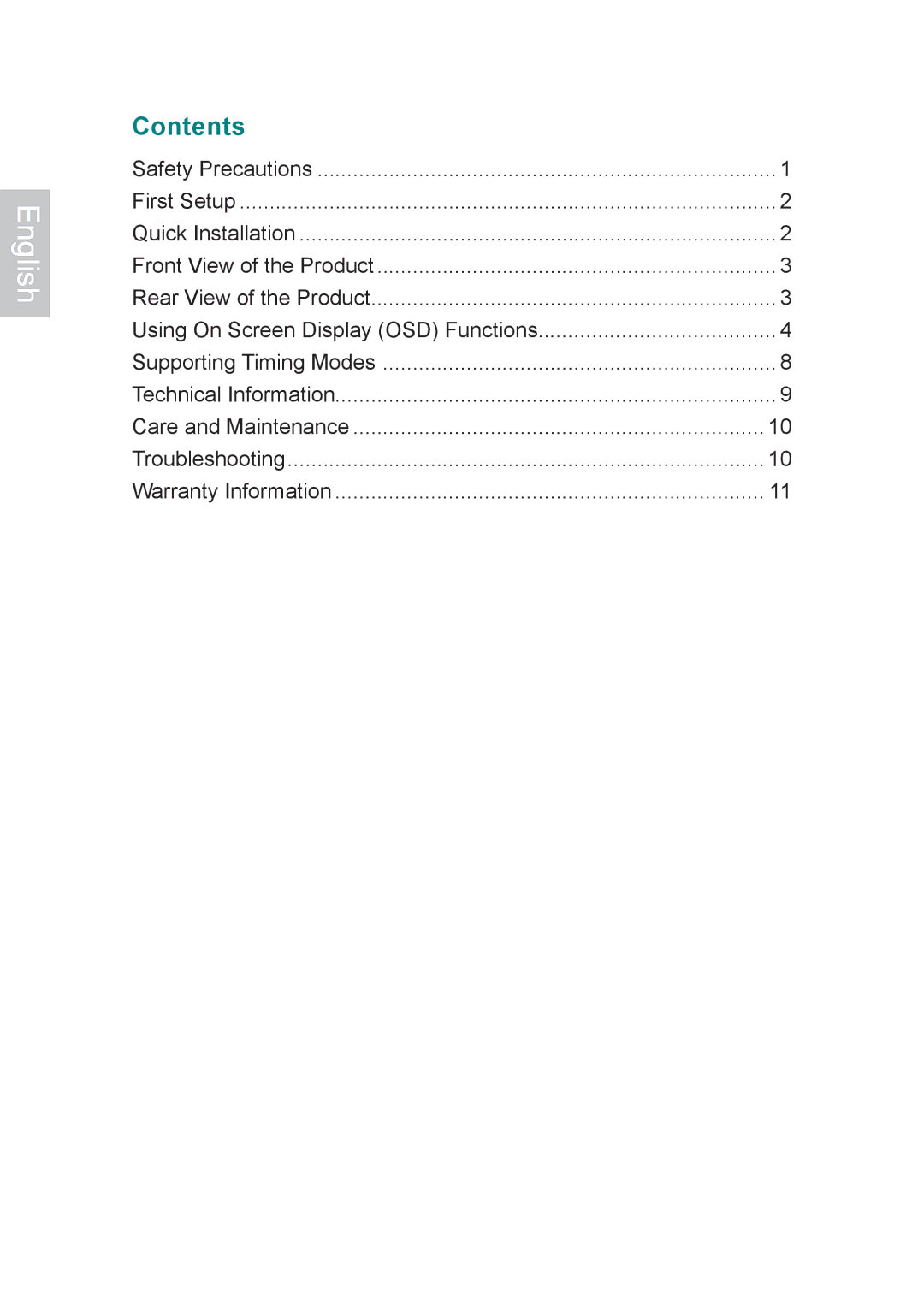 Ativa AT24OHP user manual Contents 