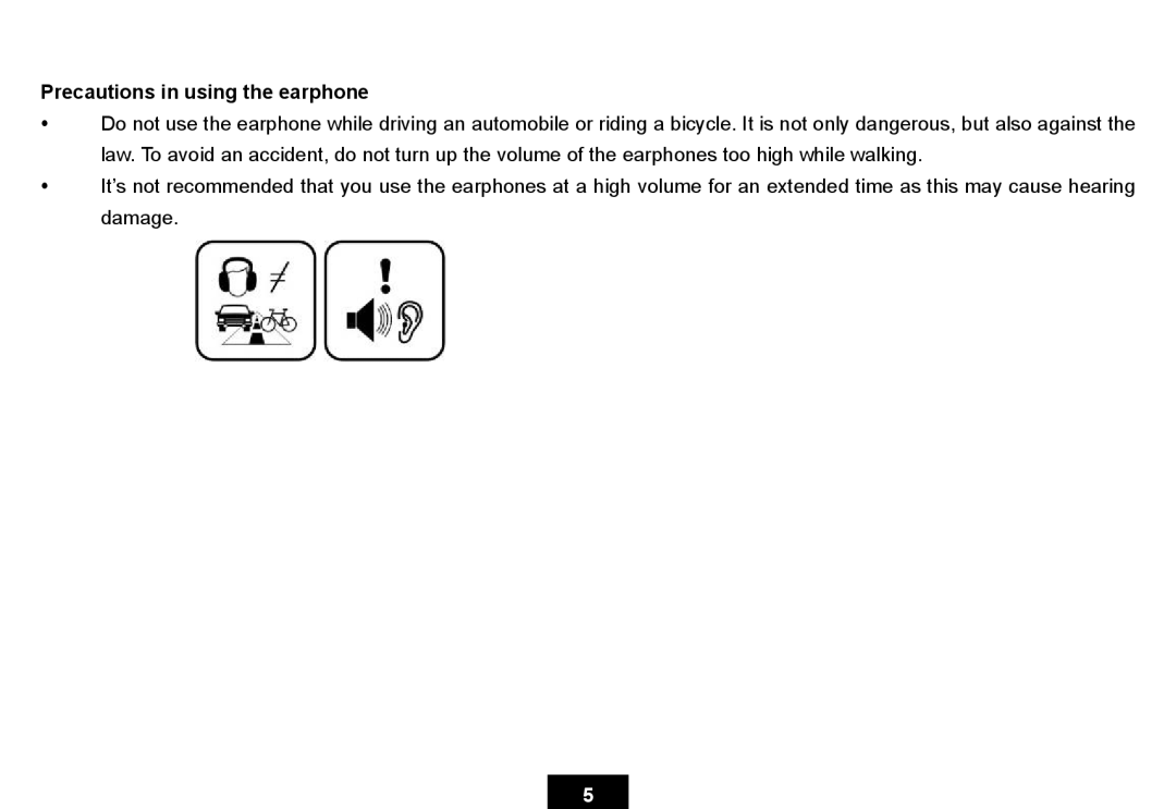 Ativa KS02 manual Precautions in using the earphone 