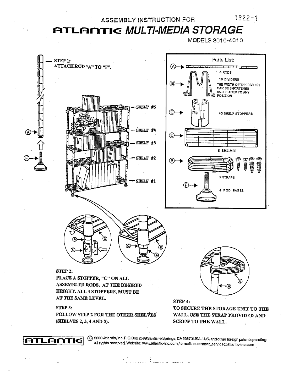 Atlantic 3010-4010 manual 