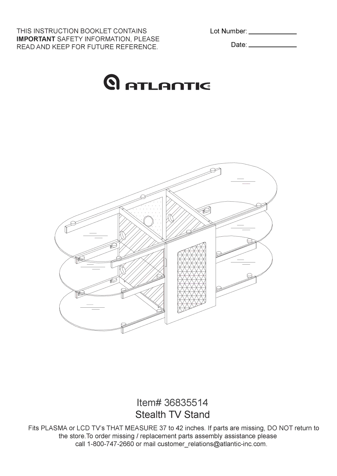 Atlantic 36835514 manual Item# 