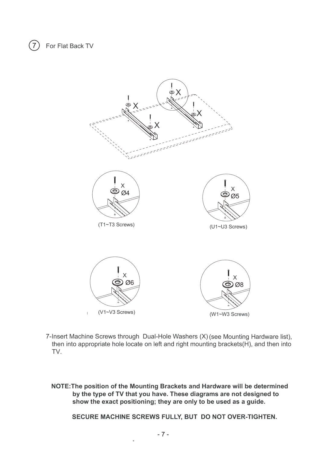 Atlantic 36835516 manual Secure Machine Screws FULLY, but do not OVER-TIGHTEN 