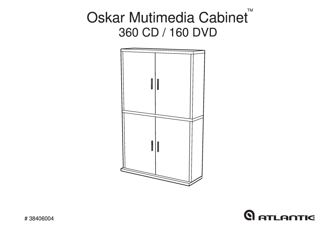 Atlantic 38406004 manual Oskar Mutimedia CabinetTM, 360 CD / 160 DVD 