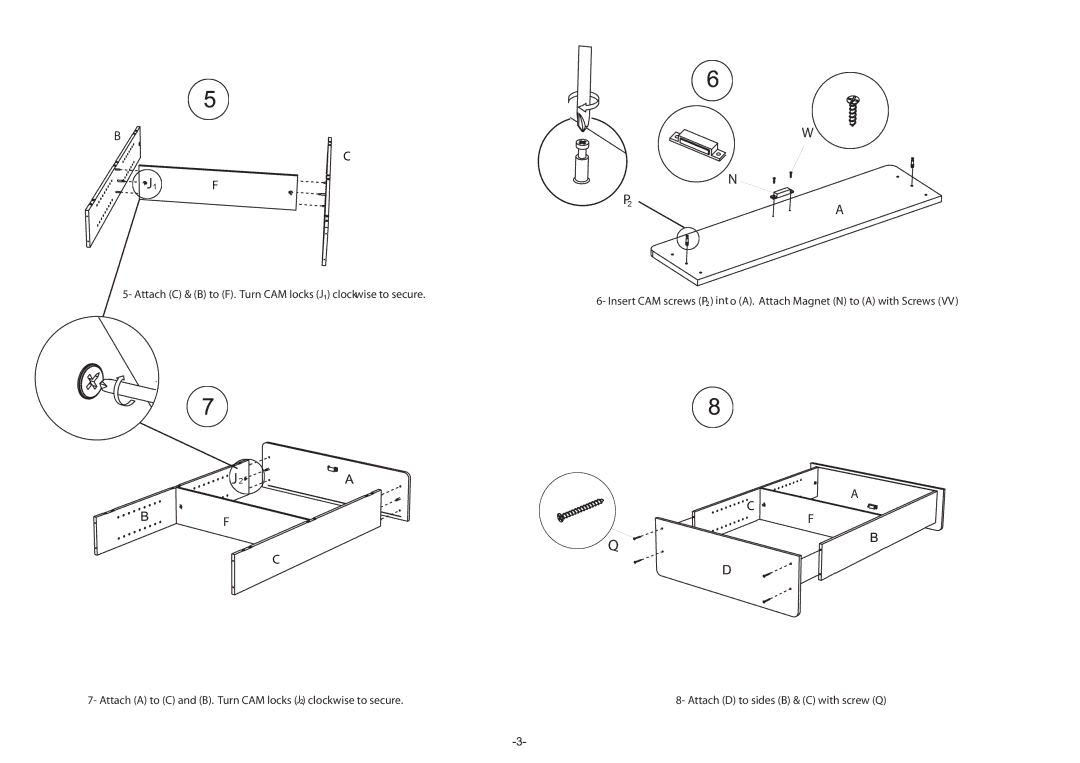 Atlantic 37935402, 390 CD, 176 DVD manual Attach D to sides B & C with screw Q 