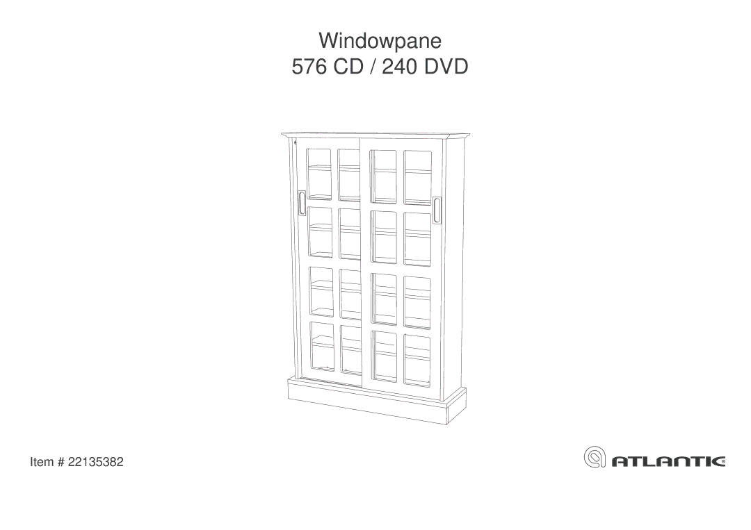 Atlantic manual Windowpane 576 CD / 240 DVD 